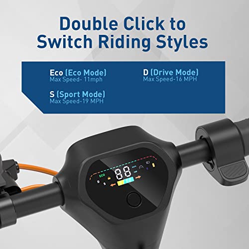 Hiboy S2 MAX Electric Scooter, Upgraded 500W Motor, 40.4 Miles Range&19 MPH