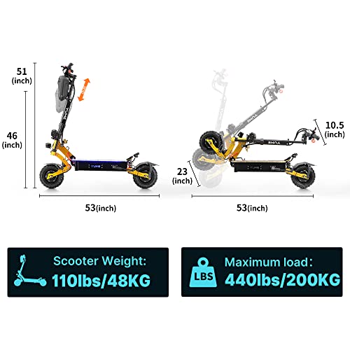 Yume X11 Electric Scooter C-Shaped Absorber 30AH Li Battery 60V 6000W Dual Motors up to 50 MPH