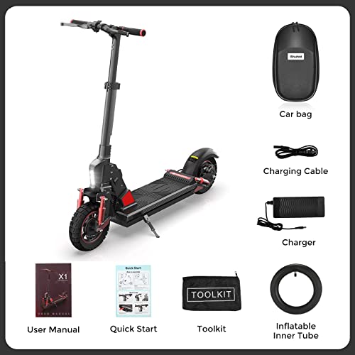 isinwheel X1 Electric Scooter, Peak Power 1000W E-Scooter, 10" Off-Road Tires