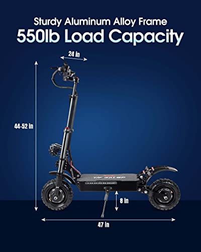 Adults Electric Scooter, Max Speed 50 MPH, 60V5600W High Power Dual Motor