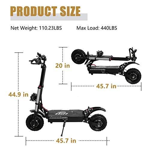 5600W 35Ah Dual Motor Electric Scooter Adults with Seat