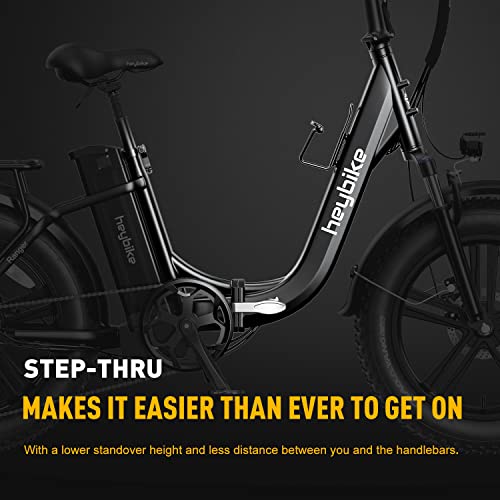 Heybike Ranger Electric Bike for Adults 500W Foldable Ebike with 48V 15Ah Removable Battery