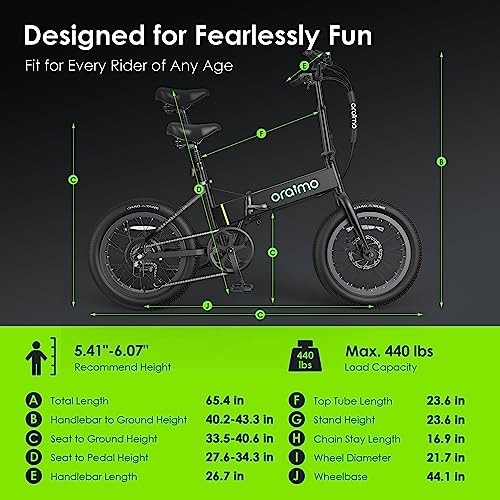 Oraimo 750W-1000W Electric Bike for Adults, 557Wh UL-Listed Hidden Battery Up to 45 Miles