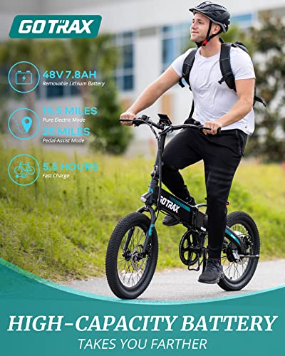 Gotrax R1 20" Folding Electric Bike for Adults, 20Mph Power by 350W