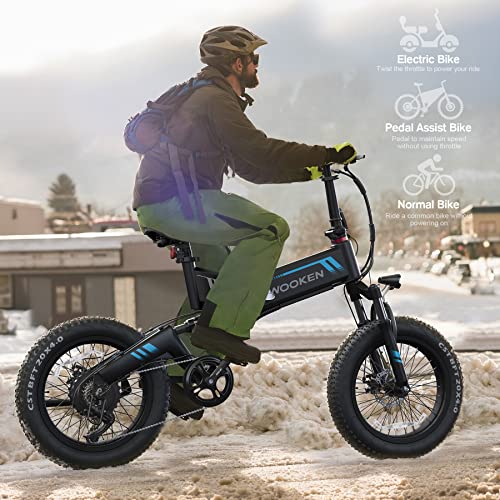 Electric Bike,20"x4" Electric Bike for Adults Fat Tire 500W 20MPH Ebike