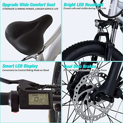 PEXMOR Electric Bike for Adults, 750W Ebike Electric Bicycle for Adults 48V 14AH Removable LG Battery