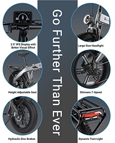 Folding Electric Bike for Adults, 750W BAFANG Motor,30MPH 60Miles Range