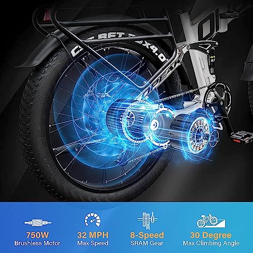 OPEAK Electric Bike for Adults Electric Mountain Bicycke with 750W High Speed Motor