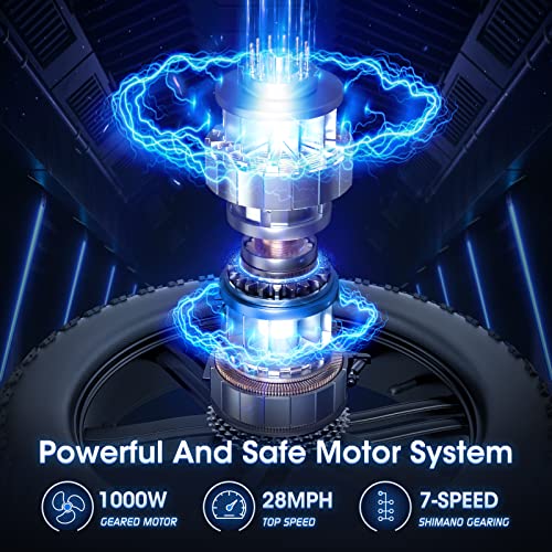 UDON VOLTSTEED Electric Mountain Dirt Bike for Adults with 20" x4.0 Fat Tire