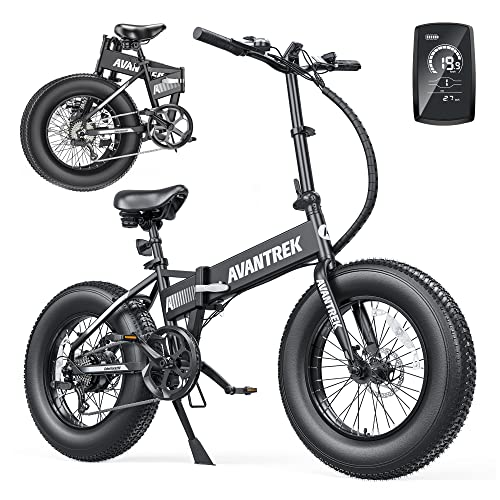 AVANTREK Cybertrack 200 Electric Bike Foldable 20"x4" Fat Tire Electric Bicycle