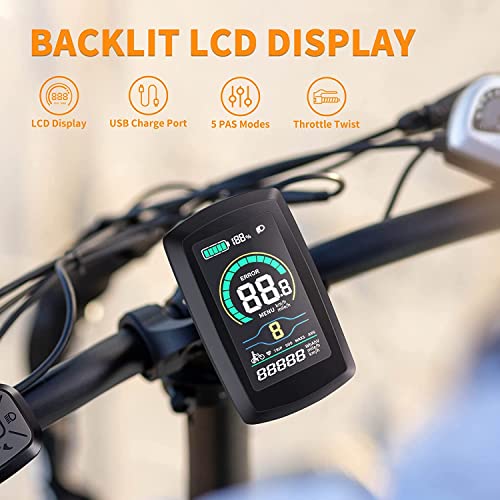 Jasion EB7 2.0 Electric Bike for Adults 2PCS, 500W Motor 20MPH Max Speed