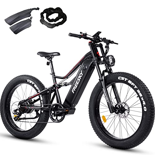 FREESKY Electric Bike for Adults 1000W BAFANG Motor 48V 20Ah Samsung Cells Battery 26" Fat Tire