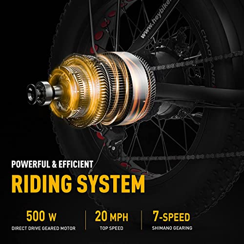 Heybike Mars Electric Bike Foldable 20" x 4.0 Fat Tire Electric Bicycle with 500W Motor