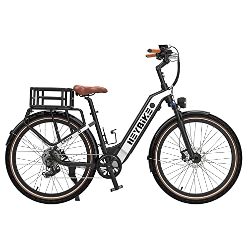 Heybike Cityrun Electric Bike, 500W City Cruiser Ebike, 48V 15Ah Removable Battery