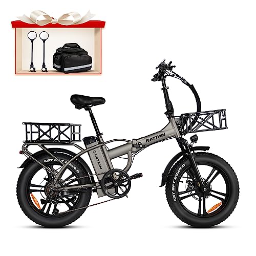 Rattan 750W LM/LF Pro Electric Bike for Adults 20" x 4.0 Fat Tire Electric Bicycles