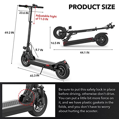 JOYOR Y7-S Electric Scooter for Adults, Max 31 MPH and 43.5-56 Miles Long-Range