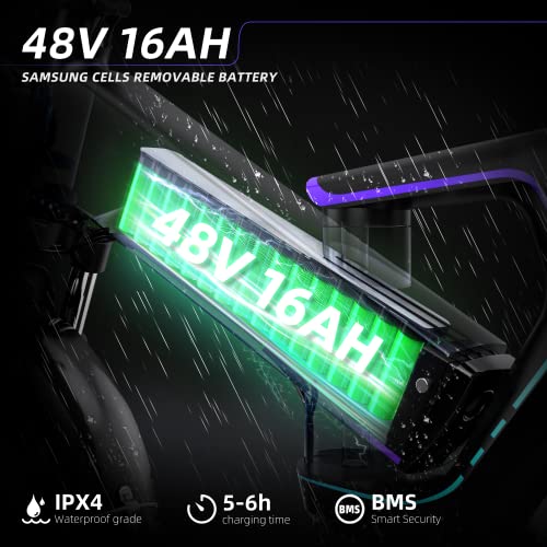 EUY Electric Bike for Adults,Unibody Magnesium Alloy 1000W Motor 48V