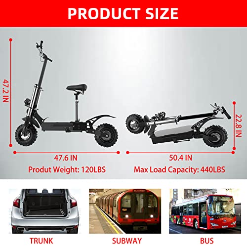 AJOOSOS X60 Electric Scooter, 60V 6000W Dual Motor