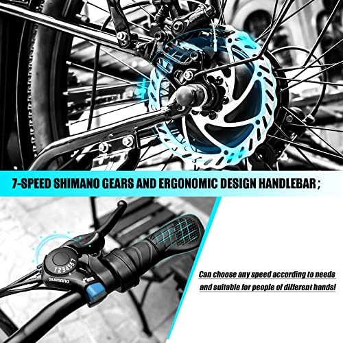 Axiniu Electric City Bike for Adults | 26'' Electric Commuter E-Bike