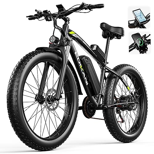 EXRBYKO Fat Tire Electric Bike for Adults 26" x 4", 750W 34MPH Electric Bicycle