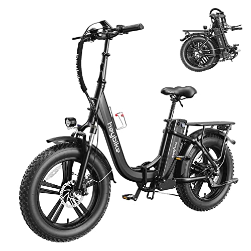 Heybike Ranger Electric Bike for Adults 500W Foldable Ebike with 48V 15Ah Removable Battery