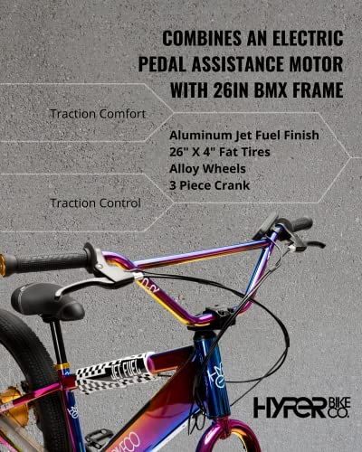 Hyper E-Ride BMX Fat Tire Electric Bike. 250w, 36v Battery