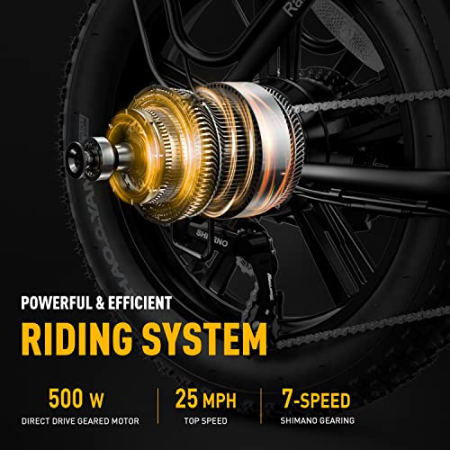 Heybike Ranger Electric Bike for Adults 500W Foldable Ebike with 48V 15Ah Removable Battery