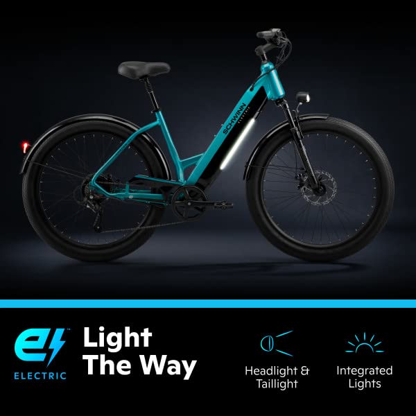 Schwinn Coston CE Adult Electric Hybrid Bike, Small/Medium Step-Thru Frame