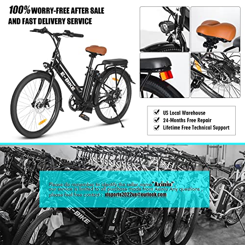 Axiniu Electric City Bike for Adults | 26'' Electric Commuter E-Bike