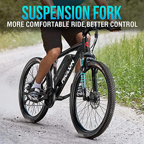 MICLON Electric Bike, Electric Bike for Adults 26'' E-Bikes 350W BAFANG Motor