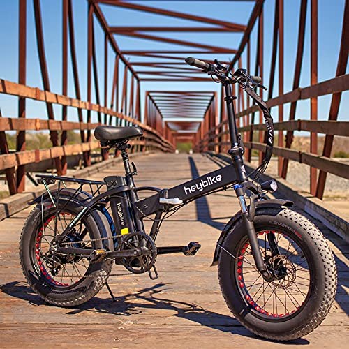 Heybike Mars Electric Bike Foldable 20" x 4.0 Fat Tire Electric Bicycle with 500W Motor