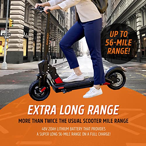 DAGWAY - Long-Range 56-Mile Electric Scooter for Adults & Kids