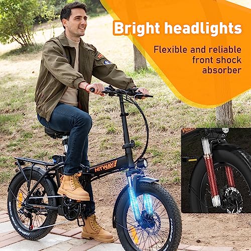 HITWAY Electric Bike for Adults, 20" x 4.0 Fat Tire with 750W Motor