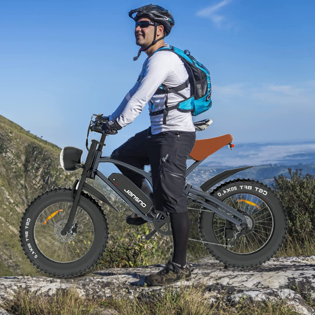 JANSNO Electric Bike 20" x 4.0 Electric Bike for Adults with 750W Brushless Motor