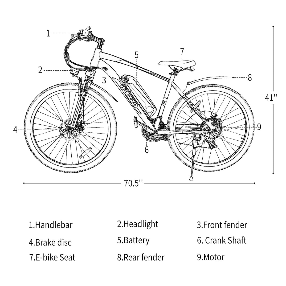 FEOFFY Electric Bike for Adults 350W Electric Bikes 26" Electric Mountain Bike Shimano 21 Speed