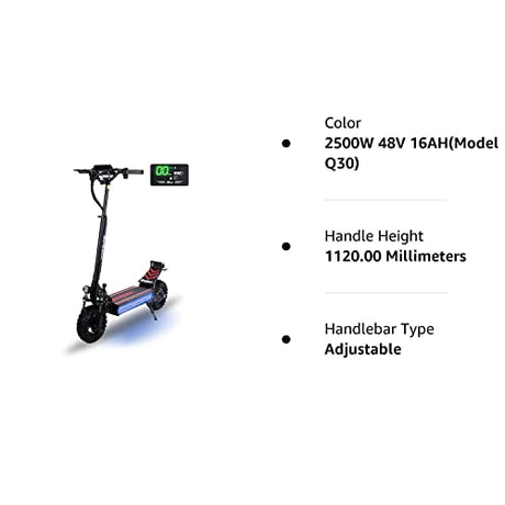 Recherclie Snow Electric Kick Scooter for Adults - 2500W Motor, Up to 30 MPH & 37 Miles