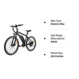 Jasion EB5 Electric Bike for Adults with 360Wh Removable Battery