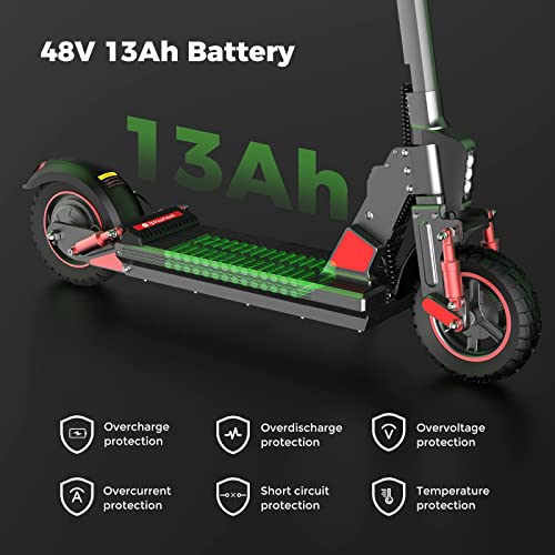 isinwheel X1 Electric Scooter, Peak Power 1000W E-Scooter, 10" Off-Road Tires