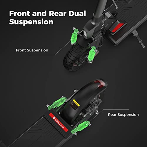 isinwheel X1 Electric Scooter, Peak Power 1000W E-Scooter, 10" Off-Road Tires