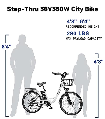 NARRAK Electric Bicycles, 350W Brushless Motor