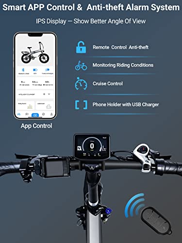 Folding Electric Bike for Adults, 750W BAFANG Motor,30MPH 60Miles Range