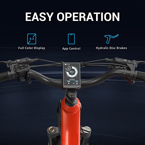 Rattan Pathfinder Electric Bike Adults,48V 15AH Removable Battery Ebike with 750W Motor