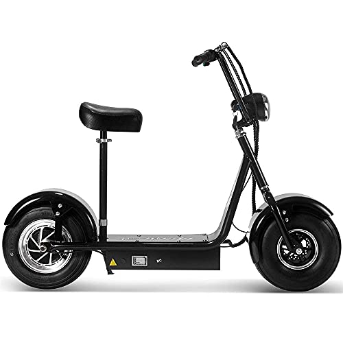 Fatboy 800w Rear Hub Motor Electric Scooter with Seat and 15" Pneumatic Tires