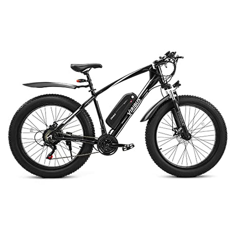 Viribus Electric Bike for Adults, 25mph 40+ Mile Range Fat Tire E Bike with Shimano 21 Speed
