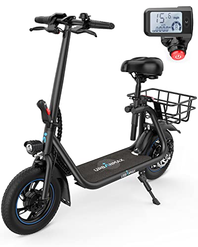URBANMAX C1 Electric Scooter with Seat, 450W Powerful Motor up to 22 Miles Range