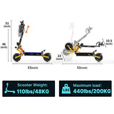 Yume X11 Electric Scooter C-Shaped Absorber 30AH Li Battery 60V 6000W Dual Motors up to 50 MPH
