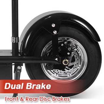 Fatboy 800w Rear Hub Motor Electric Scooter with Seat and 15" Pneumatic Tires