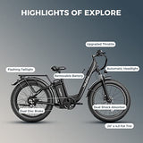 Heybike Explore Electric Bike for Adults 48V 20AH Removable Massive Battery