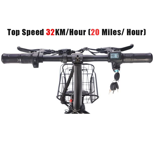 Soumye 48V 500W 13AH Folding Electric Scooters E-Scooter 10" Fat Tire Lithium-ion Battery