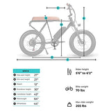 Fat Tire Electric Bike, 500W Brushless Motor, 48V/13Ah Removable Lithium-Ion Battery